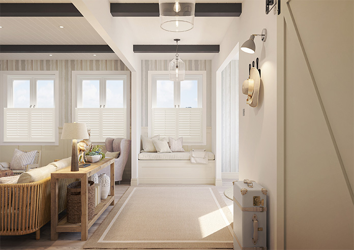 Bromley, Porcelain White - Cafe Style Plantation Shutter - Image 9